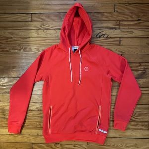 Neon red/orange scotch and soda hoodie L